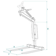 Boscaro Galvanized self levelling crane fork with telescopic height– – Now available at MTN Shop EU. - imagen 2