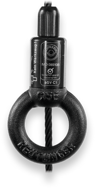 Safetex Wire Rope Holder with Integrated Black Ring, Type 80, BLACKLINE