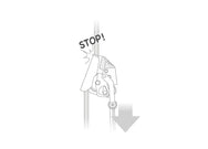 In the event of a fall or uncontrolled descent that exceeds two meters per second, the blocking system engages and the device stops the fall. - imagen 6