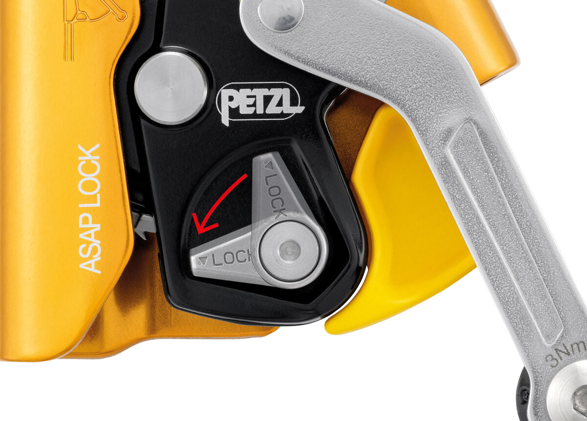 The integrated LOCK function allows the user to immobilize the device in order to reduce potential fall distance. - imagen 3