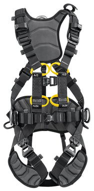 VOLT International Version: Comfortable fall-arrest and work positioning harness with attachment point for progression along a vertical rail or cable-based fall protection system with 5 attachment points