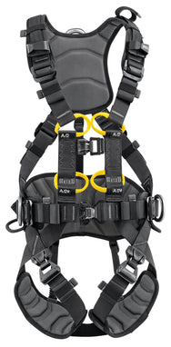 VOLT WIND International Version: Comfortable fall-arrest and work positioning harness for wind turbine technicians with attachment point for progression along a vertical rail or cable-based fall protection system with 5 attachment points