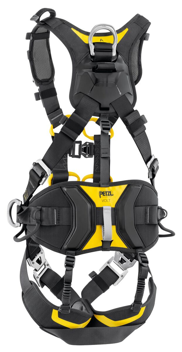 Volt Wind Offshore (back): Comfortable fall-arrest and work positioning harness with attachment point for progression along a vertical rail or cable-based fall protection system, for work on wind turbines in humid and salty environments with 5 attachment points - imagen 2