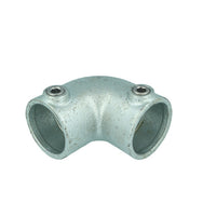 Doughty Pipeclamp Elbow 90° - Galvanized steel pipe elbow fitting with screws.