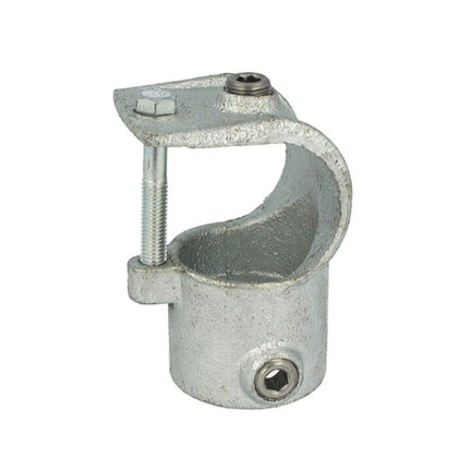 Doughty Pipeclamp Clamp On Tee - Industrial galvanized steel pipe clamp connector.