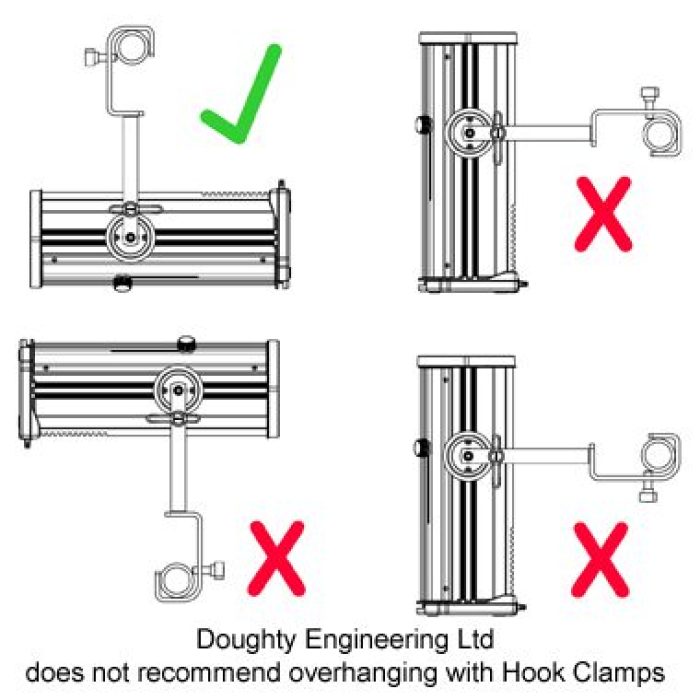 Doughty 18mm Light Duty Hook Clamp - Proper installation diagram for Doughty Engineering hook clamps. - imagen 4