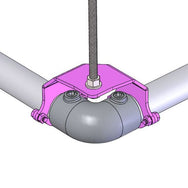 Doughty Demountable Grid Hanger Corner - Industrial pipe support bracket with bolts and screws. - imagen 2