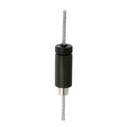 Doughty 30SV M10 Male - Black adjustable wire cable gripper with textured grip.