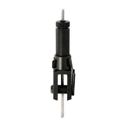 Doughty 30SV with Fork - Black cable gripper for hanging system installation.