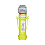 Eflare UB290 Series LED Safety Beacon, side view showing battery compartment and product label - imagen 2