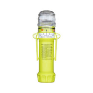 Eflare UB710 Flash-Only LED Safety Beacon, front view showing clear lens and fluoro yellow housing - imagen 3