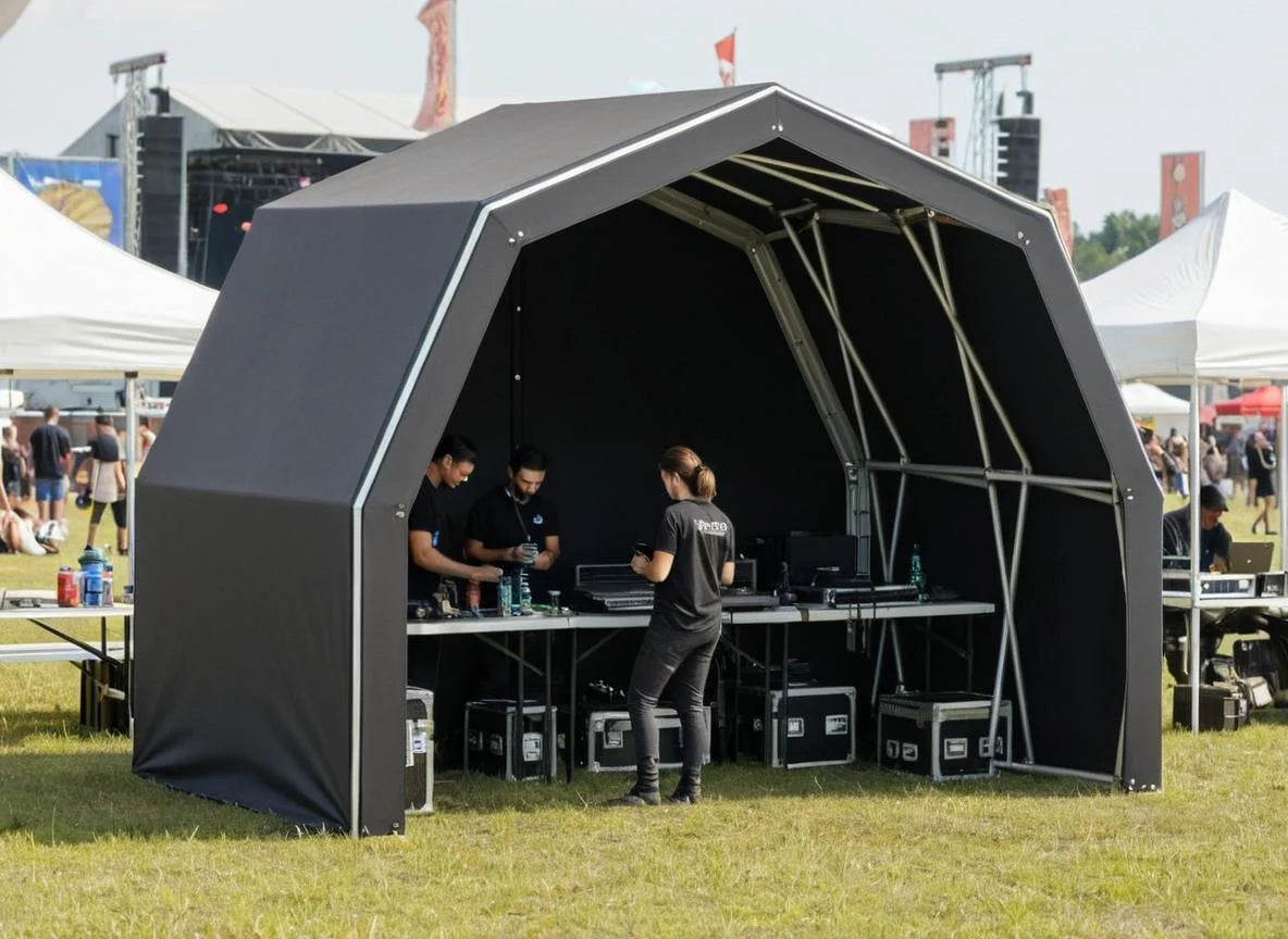 Konligo heavy duty gazebo used for a product launch stand at a brand activation outdoors - imagen 4