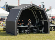 Konligo heavy duty gazebo used for a product launch stand at a brand activation outdoors - imagen 4
