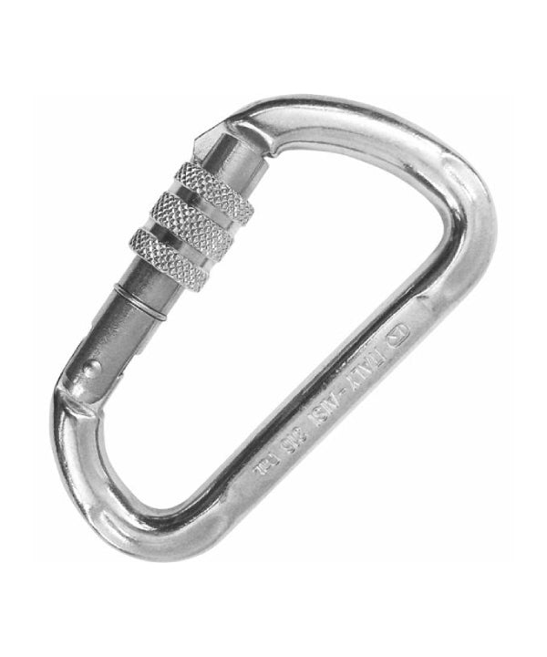 Kong - Mousqueton en acier inoxydable en forme de D - Douille à vis - 100 mm (10 pièces)