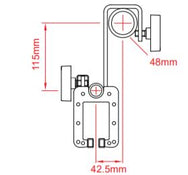 Support de baril Doughty pour taille de rail de rideau de scène - imagen 3