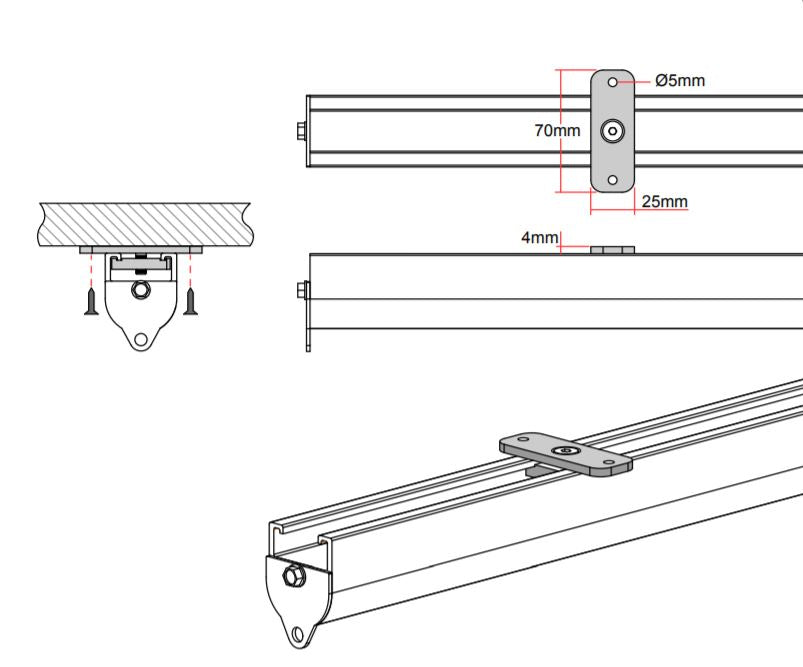 Doughty Plafondbeugel Spec - imagen 4