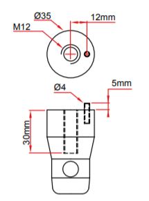 Demi-connecteur Doughty avec goupille cylindrique – deuxième image