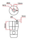Doughty Half Connector w/ Roll Pin - MTN Shop EU