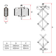 Doughty Lightweight Pantograph (Lighting Suspension) -2m/3m Height