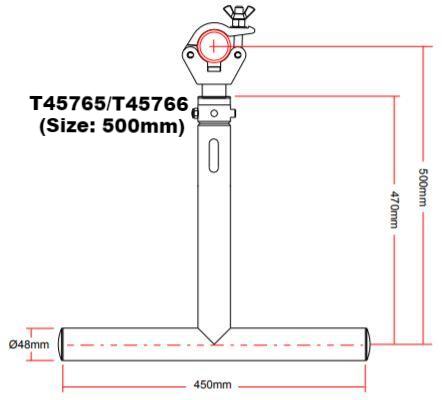 Doughty Modular Drop Arm Tee ⌀48mm (Aluminum) offered by MTN Shop EU