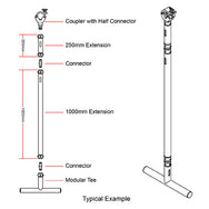 How to use Doughty Modular Drop Arm Extension(0.25m/0.5m/1m/2m Length)? - imagen 3