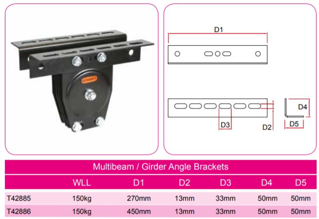 Doughty Multibeam Girder Brackets(Suits any Pulley) offered by MTN Shop EU - imagen 2