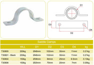 Doughty Saddle Clamps(Steel)- Fit 25/38/48mm Dia Tubes- MTN Shop EU - imagen 3