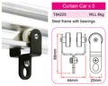Doughty Studio Rail Curtain Carriage (5 pack) Size