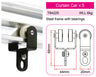 Doughty Studio Rail Curtain Carriage (5 pack) Size