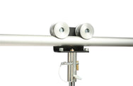 Doughty Slimline Barrel Trolley (Aluminum)– Barrel Trolleys used to suspend Pantographs from fixed/rolling pipe grids & barrel hoists. This lightweight un-braked trolley rolls along ⌀48-51mm tubes. Accept a 28mmTV spigot. SWL: 75kg. – Now available at MTN Shop EU.