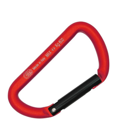 KONG MINI D MOUSQUETON ALUMINIUM PORTE DROITE (5 Unités) – Rouge/Noir
