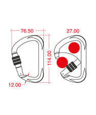 KONG - X-LARGE ALU SCREW SLEEVE– Mousqueton avec une plus grande ouverture et un haut bruchlast. Le D-Form spécial empêche une rotation des mousquetons et un meilleur montage final dans le sens de la longueur. – Maintenant disponible sur MTN Shop EU. - imagen 5