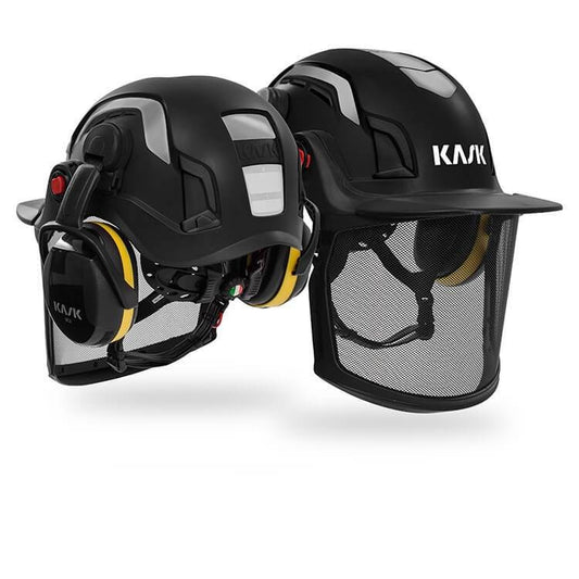  Zenith Safety Helmet with Visor & Ear Defenders (Black)