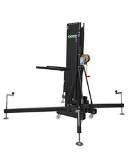 Kuzar Tower Lift K-52– Kan höja både STRUKTURER och AUDIO PA SYSTEMS eller LINE ARRAY, eftersom den kombinerar en exakt benöppning för att introducera arrayen med speciella förstärkningsstag – nu tillgänglig hos MTN Shop EU. - imagen 2