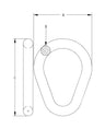 CM Pear Link– CM Pear Links in 5/8", 3/4", 1" sizes for sale. Design factor of 6:1, for use with chain hoists and chain slings. Best pear links for material handling & rigging. – Now available at MTN Shop EU.
