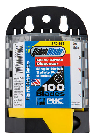 PHC Safety Point Blade Dispenser med 100 blad – PHC QB Blade Dispenser ger snabb, enkel och säker bladdispensering. Levererar ett blad i taget. Ultra vassa 0,64 cm tjocka blad. Dispensern innehåller 100 nya blad. Handla nu. – Nu tillgänglig på MTN Shop EU.