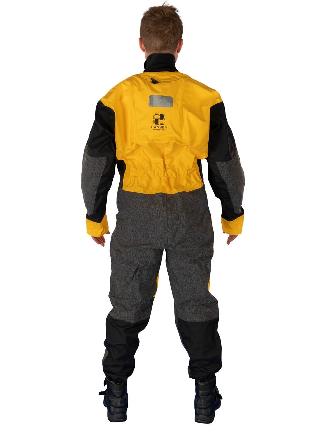 Hansen SeaBreeze CTV work suit with socks 85386 (MOQ: 50 pieces)– A robust, light weight 1-hour work and survival suit for difficult and demanding environments. Designed with focus on ergonomics and comfort, it allows 100% freedom of movement. Made of durable super-breathable material. The suit is ideal for use on board merchant vessels and for transport to and from sea wind farms. For easy integration of safety equipment such as a harness and/or lifejacket, the suit is clean on the chest and back. It has r - imagen 3