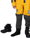 Hansen SeaBreeze CTV work suit with socks 85386 (MOQ: 50 pieces)– A robust, light weight 1-hour work and survival suit for difficult and demanding environments. Designed with focus on ergonomics and comfort, it allows 100% freedom of movement. Made of durable super-breathable material. The suit is ideal for use on board merchant vessels and for transport to and from sea wind farms. For easy integration of safety equipment such as a harness and/or lifejacket, the suit is clean on the chest and back. It has r