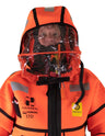 Hansen Protection SeaNordic Wet Suit 82606– A 6-hour immersion suit produced in extra strong flame-retardant neoprene. SeaNordic is equipped with an emergency light and has an integrated sprayhood that protects the face from waves and possibly seabirds. The hood has an innovative inflatable bladder for improved water tightness of the face seals, improved floatation and freeboard. The suit is certified for use without a lifejacket and is perfect as a survival suit on board fishing vessels, merchant ships and