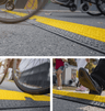 Defender 3 Cable Protector Ramp - 3 Channels– Cable Protector Ramp with 3 channels, featuring a 73 mm profile, 45° curve and end ramps with detachable dovetail connectors – Now available at MTN Shop EU.
