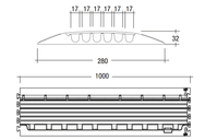 Defender NANO-kabelbeschermers - 6 kanalen – Platte, smalle antislip 6-kanaals kabelbeschermer met geïntegreerde connectoren voor gebruik binnen en buiten; Zwart/geel en zwart; Afmetingen: 100x28x3,2 cm; Gemaakt in Duitsland – nu verkrijgbaar bij MTN Shop EU. - imagen 6