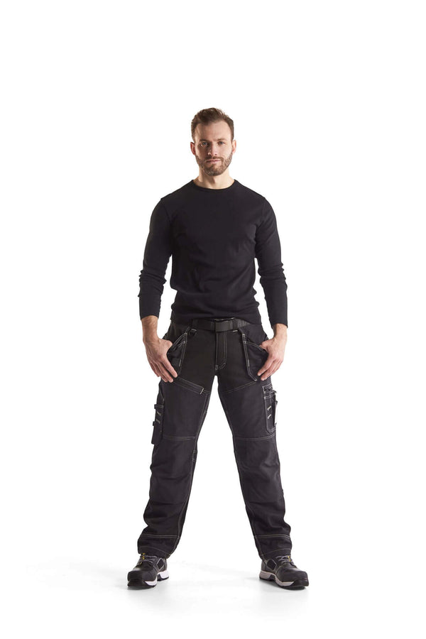 100% Cotton Work Trousers from Blaklader x1500 (Black)