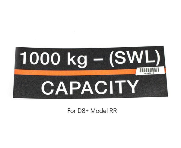 Hoist Capacity Labels - 1000kg
