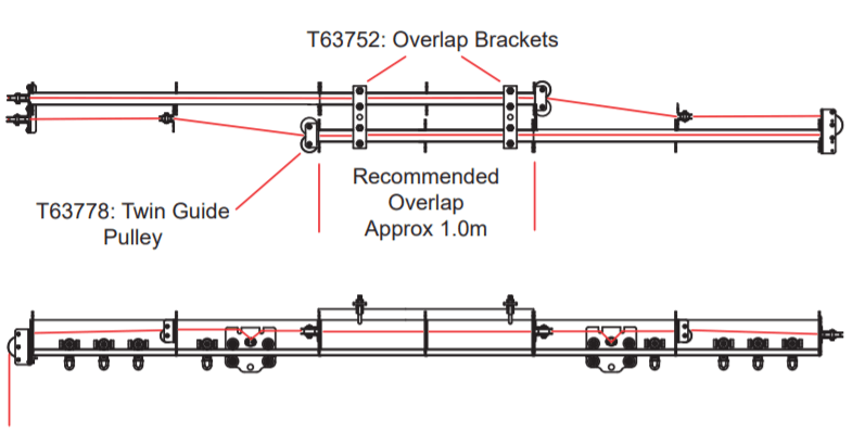 Doughty Stage Curtain Track/SixTrack Kit - Line Operated System with Overlap– Line operated track kits with overlap include all the components required to install your chosen track length. High Quality. Fast Delivery. International S/H. – Now available at MTN Shop EU.