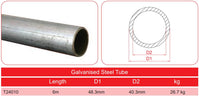 Galvanized Steel Tube (48mm Diameter). Supplied by MTN Shop EU