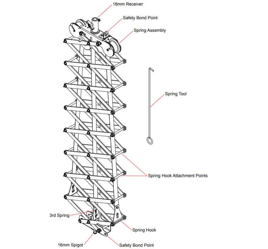 Doughty Lightweight Pantograph (Lighting Suspension) -2m/3m Height