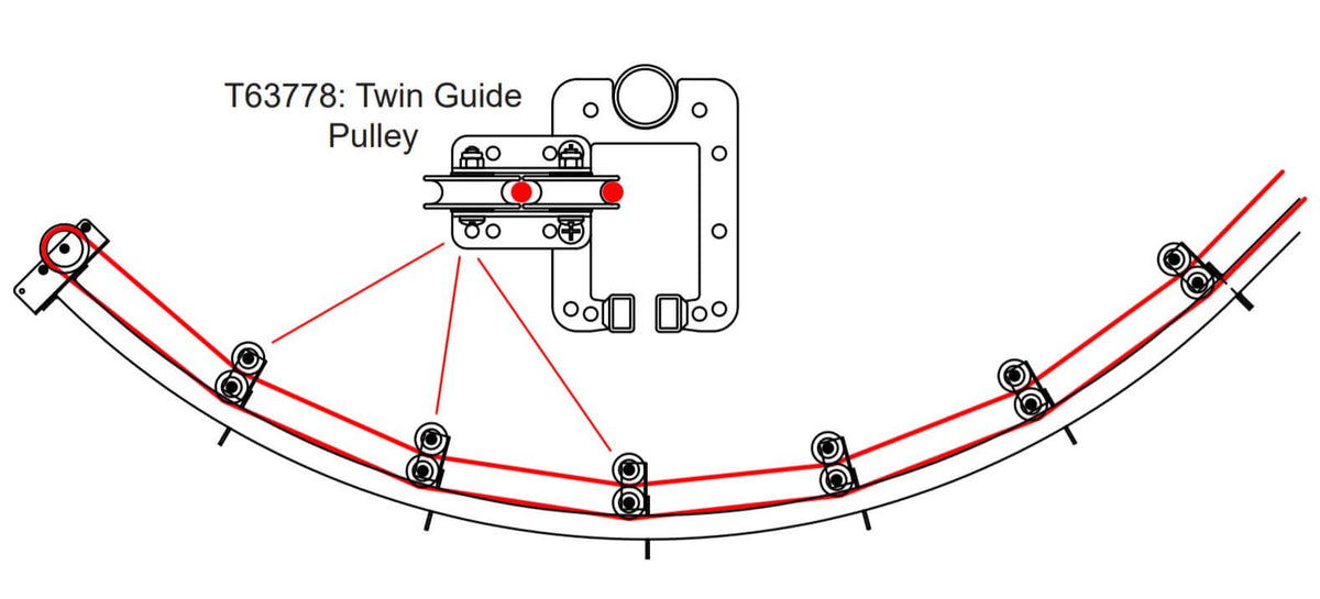 Doughty Sixtrack Double Guide Pulley- Trouble-Free Operation- MTN Shop EU