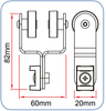 Doughty Studio Rail - Cable Carriage (5 pack)