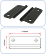 Doughty Studio Rail - 40mm, 100mm & 114mm Clamps– Supplied with fasteners, a pair of rail clamps designed to work with the range of Slotted Wall Brackets. Able to clamp rail directly to a solid surface. – Now available at MTN Shop EU.