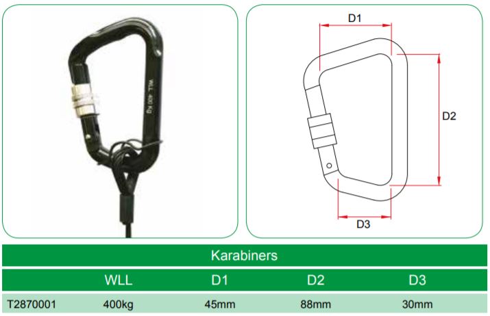 Doughty Karabiner (SWL: 400kg) - MTN Shop EU - imagen 2